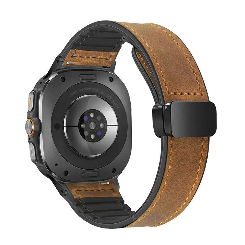 Premium Leather-Silicone Hybrid Strap - Elegant Wristband Bracelet
