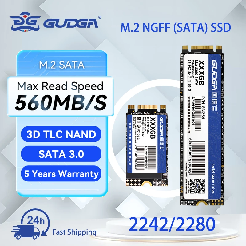 GUDGA SSD 1TB M.2 SATA 2280 新品 GUDGA 1TB M.2 2280 PCIe 4.0x4 NVME SSD Read Speed Up to