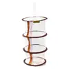 New Home Laundry Zipper Bra Drying Basket 3-layer Grid Drying Hanging Plant Hydroponic Flower Drying Rack 3