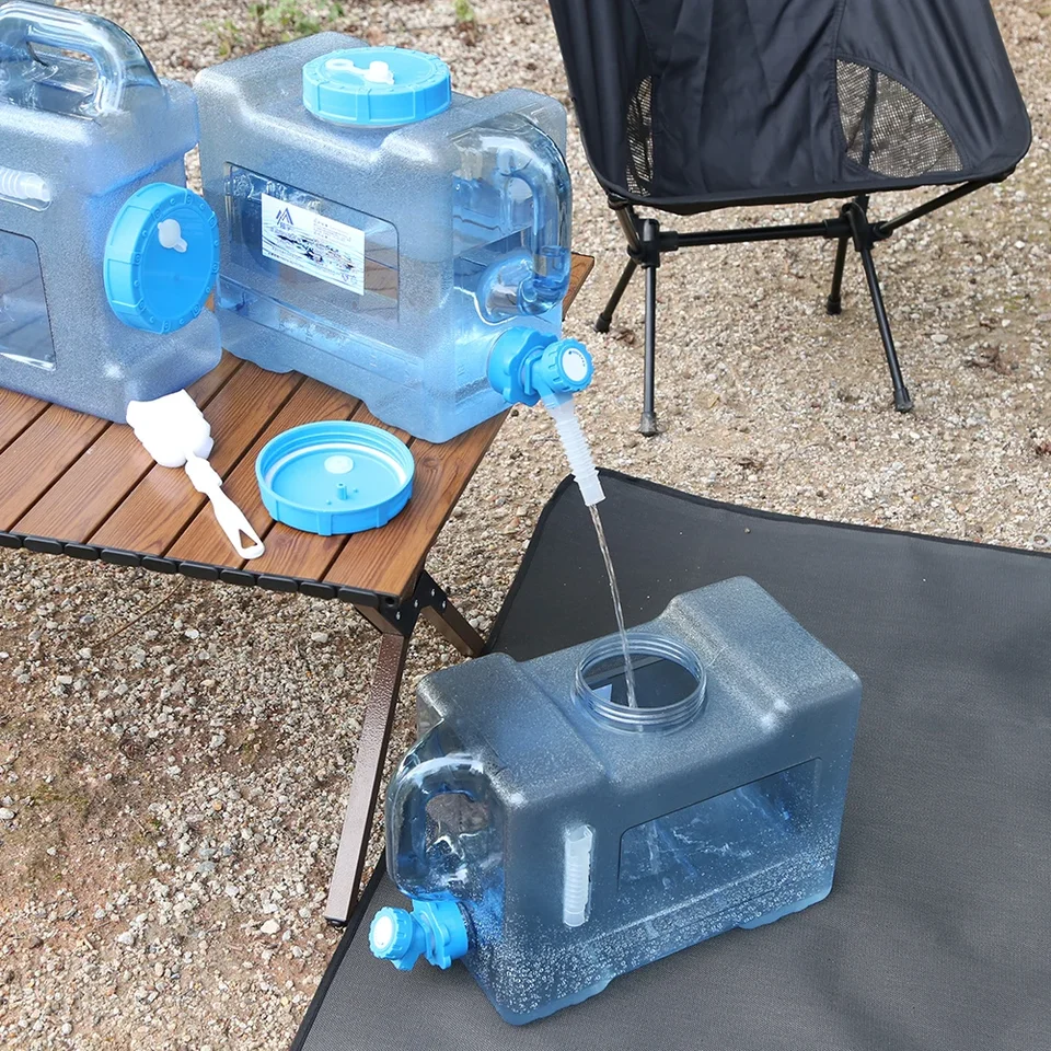 Serbatoio D'acqua Portatile Pieghevole 13-1320 Galloni – Contenitore In PVC Con Rubinetto E Kit Tubo, Per Campeggio, Camper, Giardino E Emergenze, Resistente Da -50 A +60°C