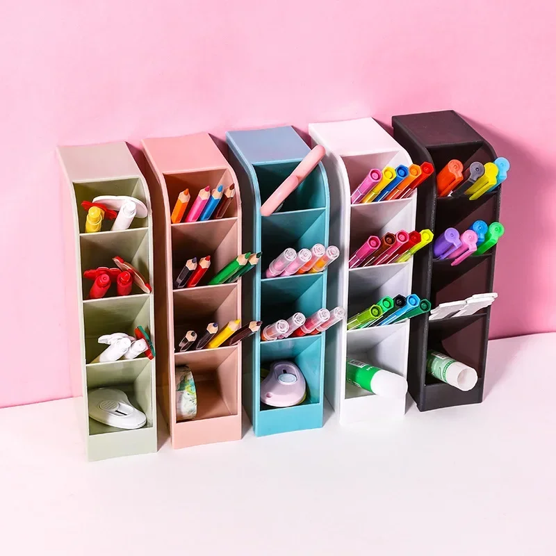 Desk Organizer for Pens Storage Brush Stand Desk Pencil Holder for Office Makeup Storage Box Kawaii Stationery School Supplies 3