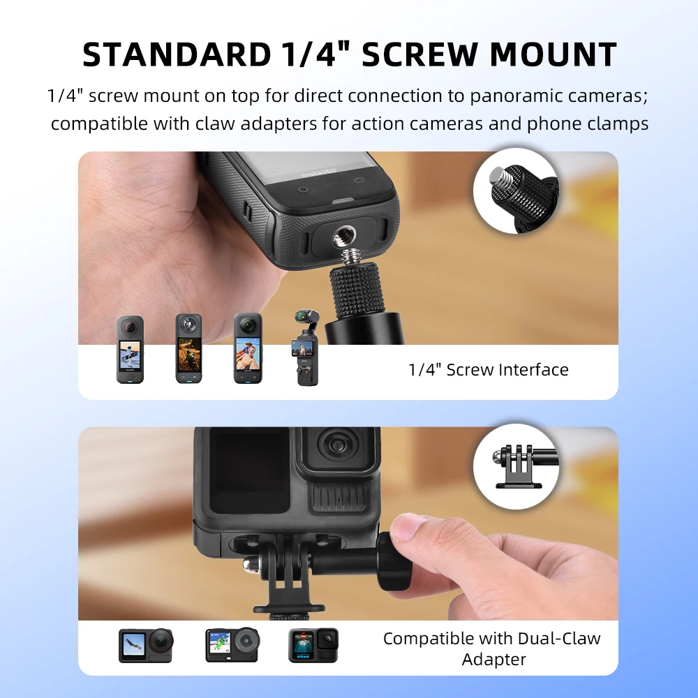 DJI Action 6/5 Pro/4/3/Pocket 3/Insta360 X5용 BRDRC 골프 셀카봉, 삽입형 촬영 셀카봉 카메라 액세서리