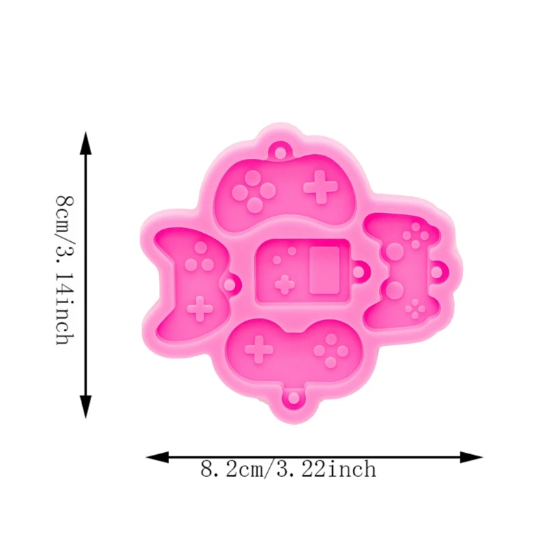 Shiny Glossy Silicone Resin Molds Game Handle Keychain Mold DIY