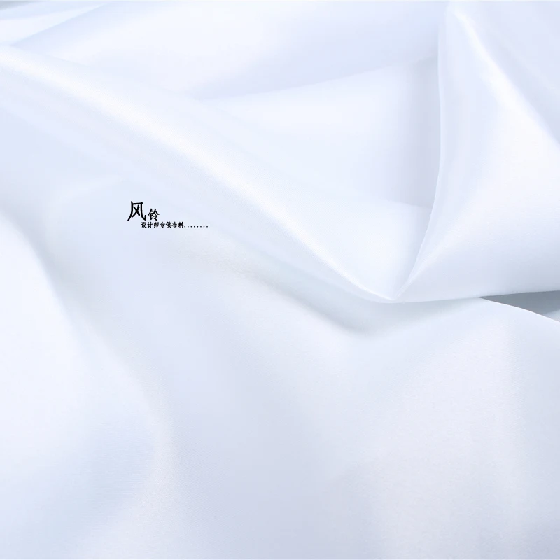 3Meters White Dress Wedding Dress Tribute Satin Fabric Thick and Stylish High-end Mercerated Satin Design Fabric