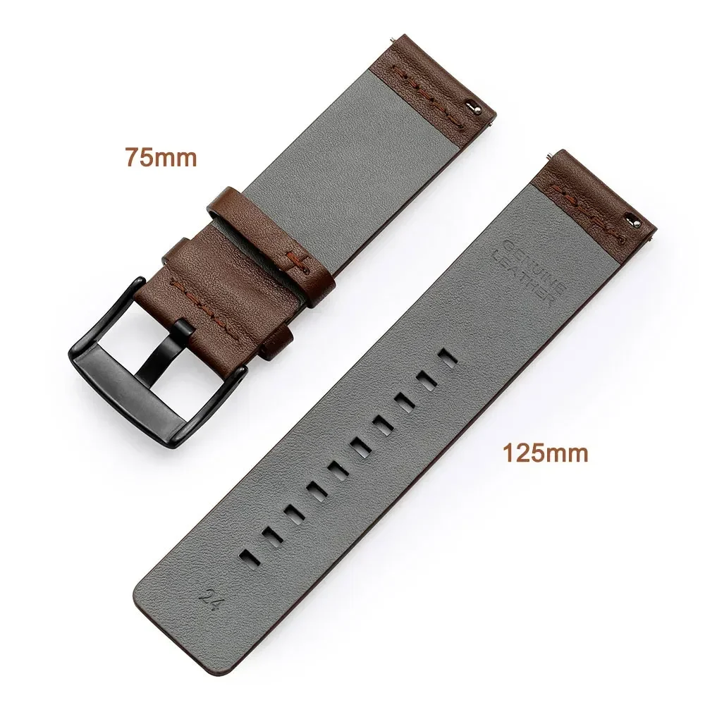 Quick Release Leather Watch Band - 20mm/22mm Strap