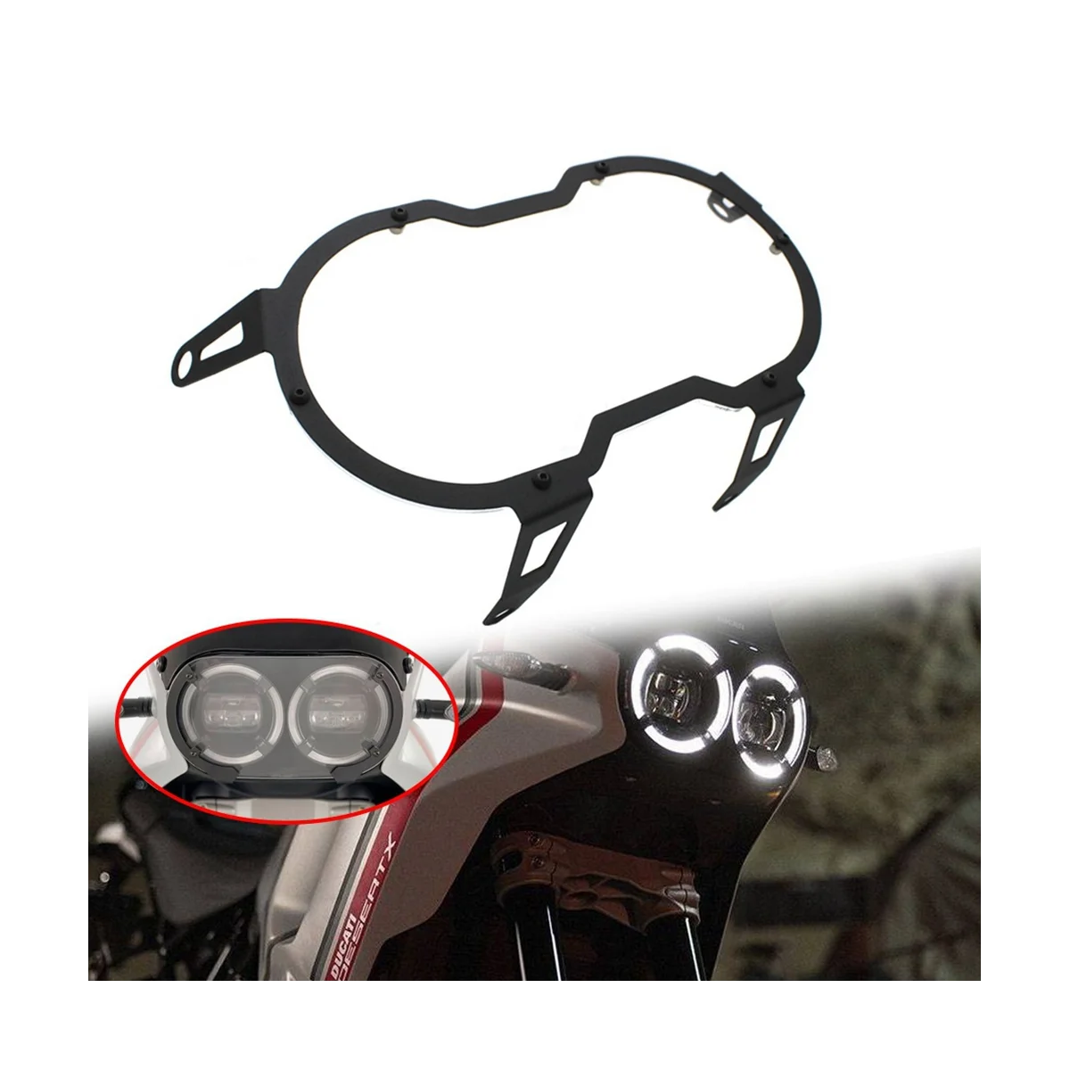 

Motorcycle Headlight Protection Grille Headlight Protector Cover Guard for Ducati DesertX Desert X 2022 2023