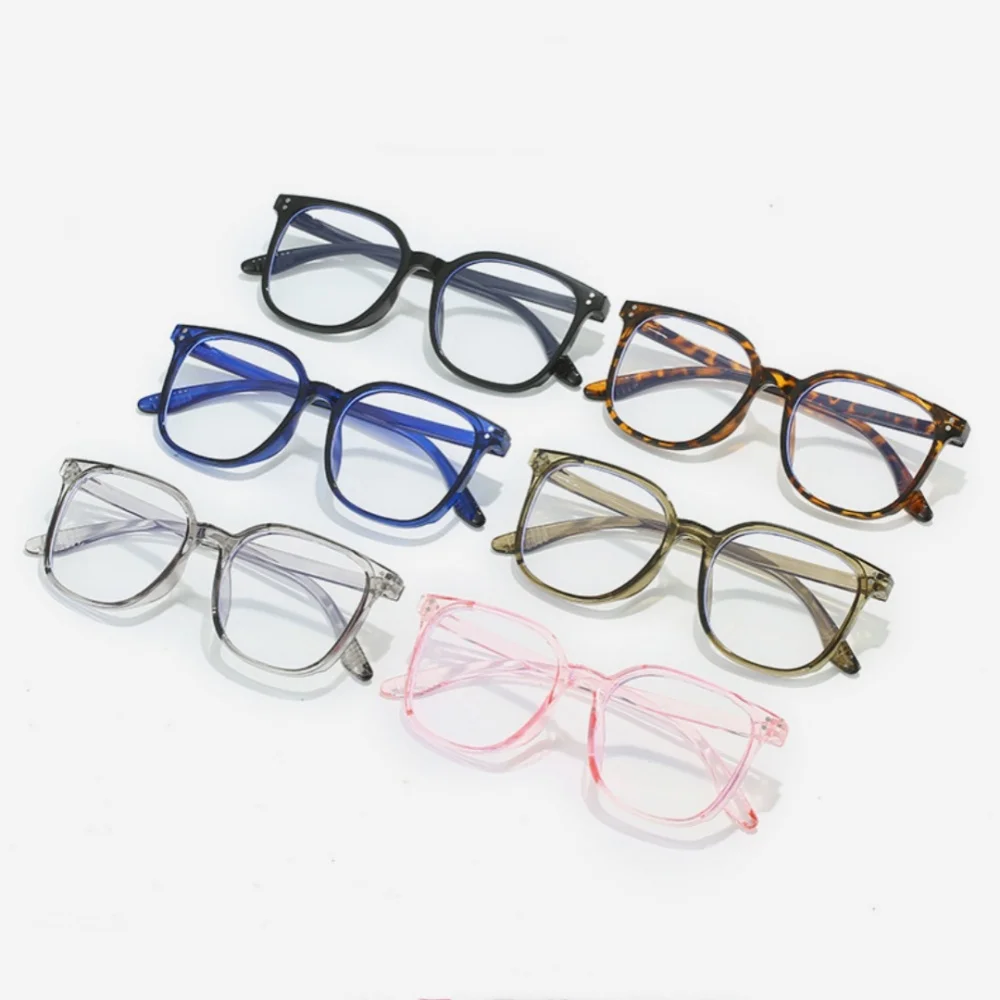 KLASSNUM Anti-Blaulicht-Dekorationsbrille für Damen, transparent, großer quadratischer Rahmen, Computer-Flachlicht-Modebrille 2026 – Detail 9