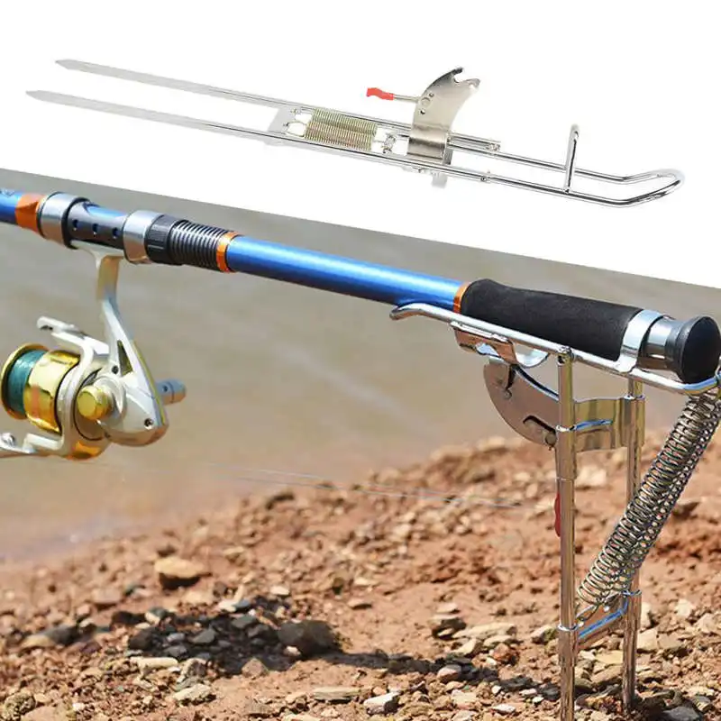 Fishing Rod Holder Automatic Tip up Hook Setter Fishing Rack Stainless