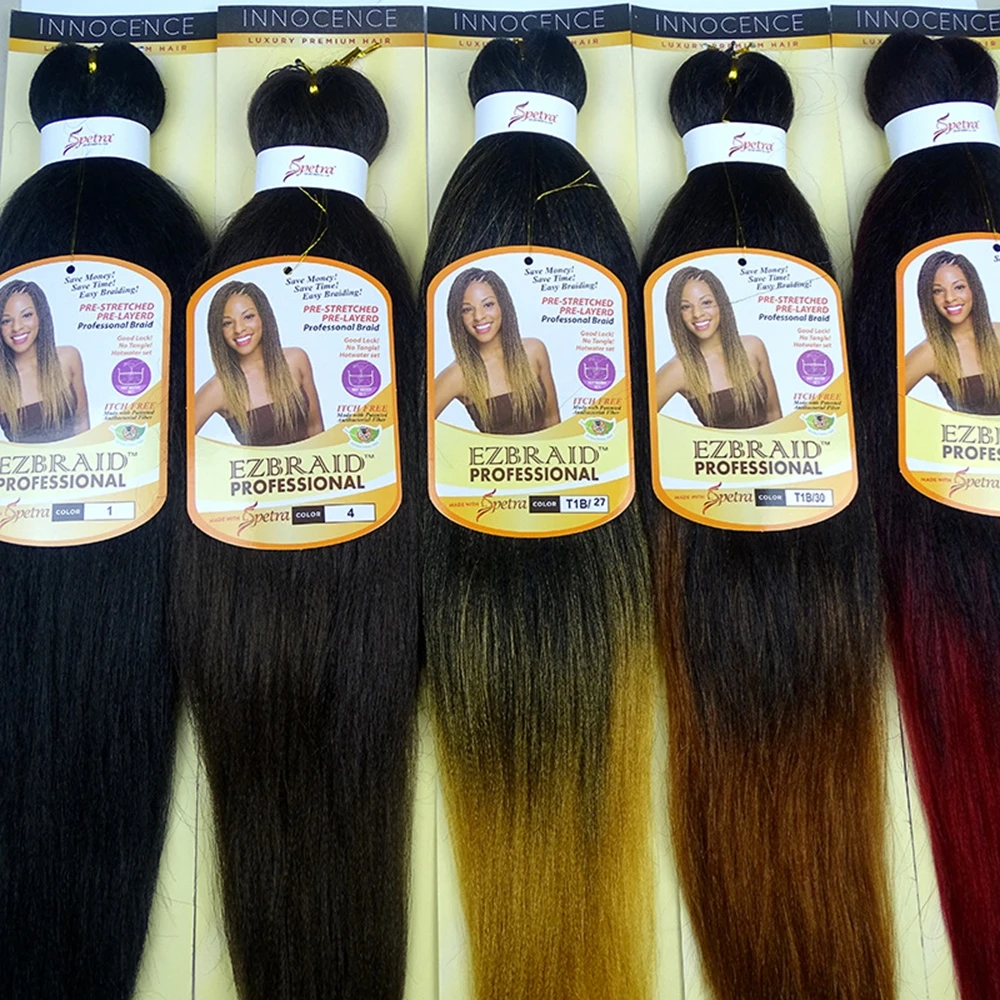 26 Inch Braiding Hair Pre-stretched Braids Hair Professional Hot Water Setting Synthetic Fiber Yaki Texture Braid Hair Extension