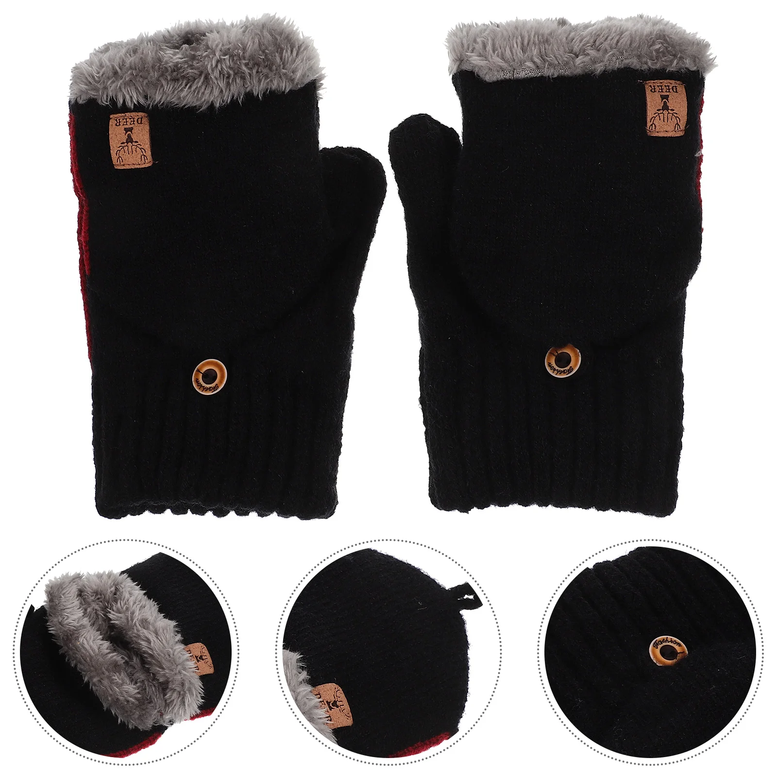 

Winter- cover Warm Fashion Fluff For （ Black )