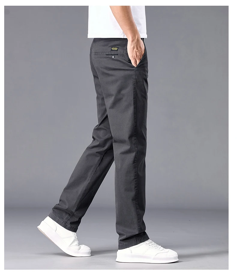 Business Gerade Eis Seide Casual Hosen Männer Frühling Sommer Dünne Atmungsaktive Mode Hosen Klassische männer Kleidung Luxus Hosen – Detail 12