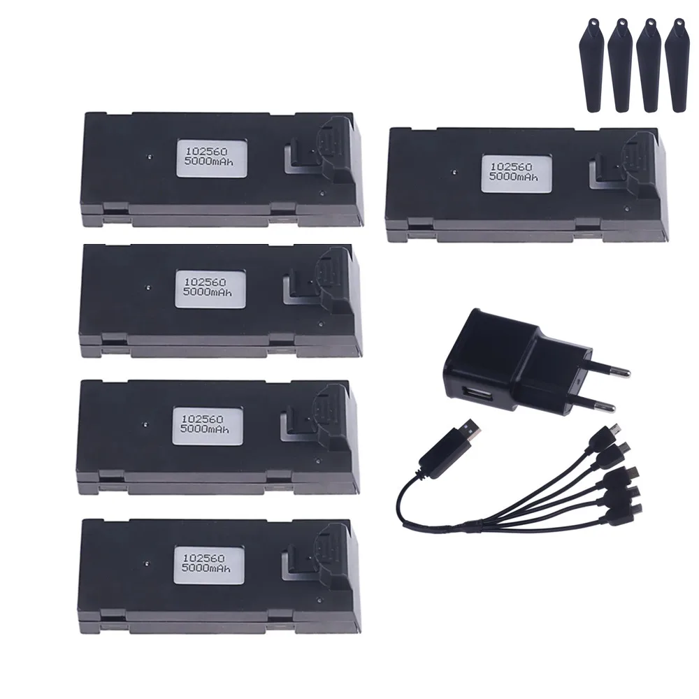 ตัวเลือกสินค้า แบตเตอรี่โดรน RC 3.7V 5000mAh สำหรับ E88 E99 P1 K3 P10 A13 S98 E525