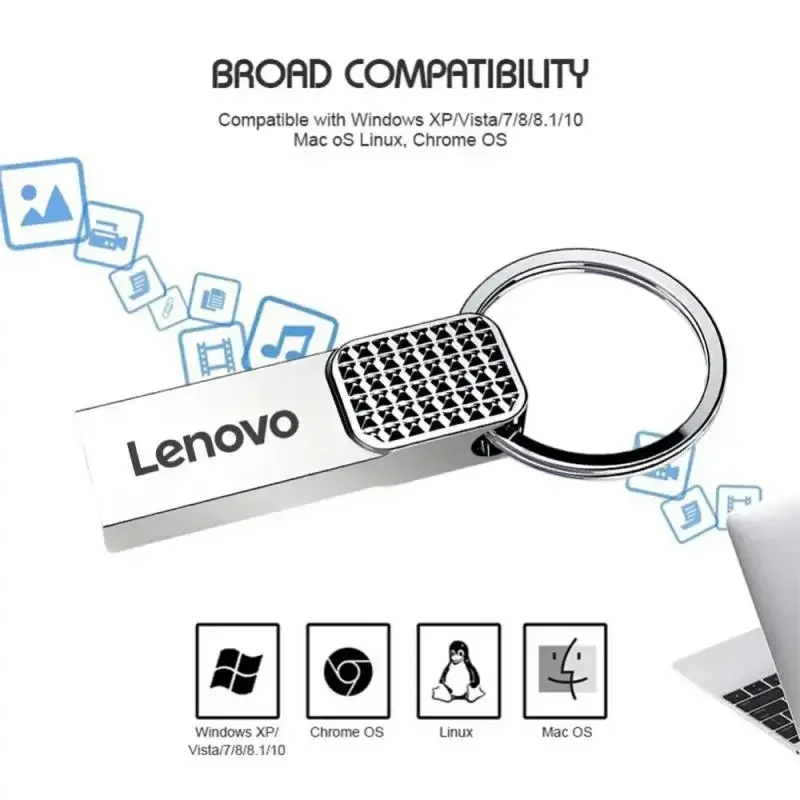 USB Flash Drive Lenovo USB 2TB OTG Metal USB 3.0 Pen Drive Key 1TB Type C High Speed 128gb Mini Waterproof Memory Stick