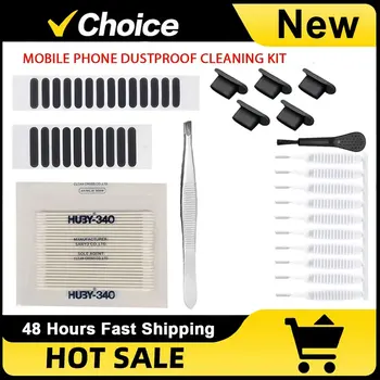 66PCS Mobile Phone Speaker Charging Port Cleaning Set Dust Plug for iPhone 16 15 14 Earphones Clean Kit Brush for Samsung Xiaomi