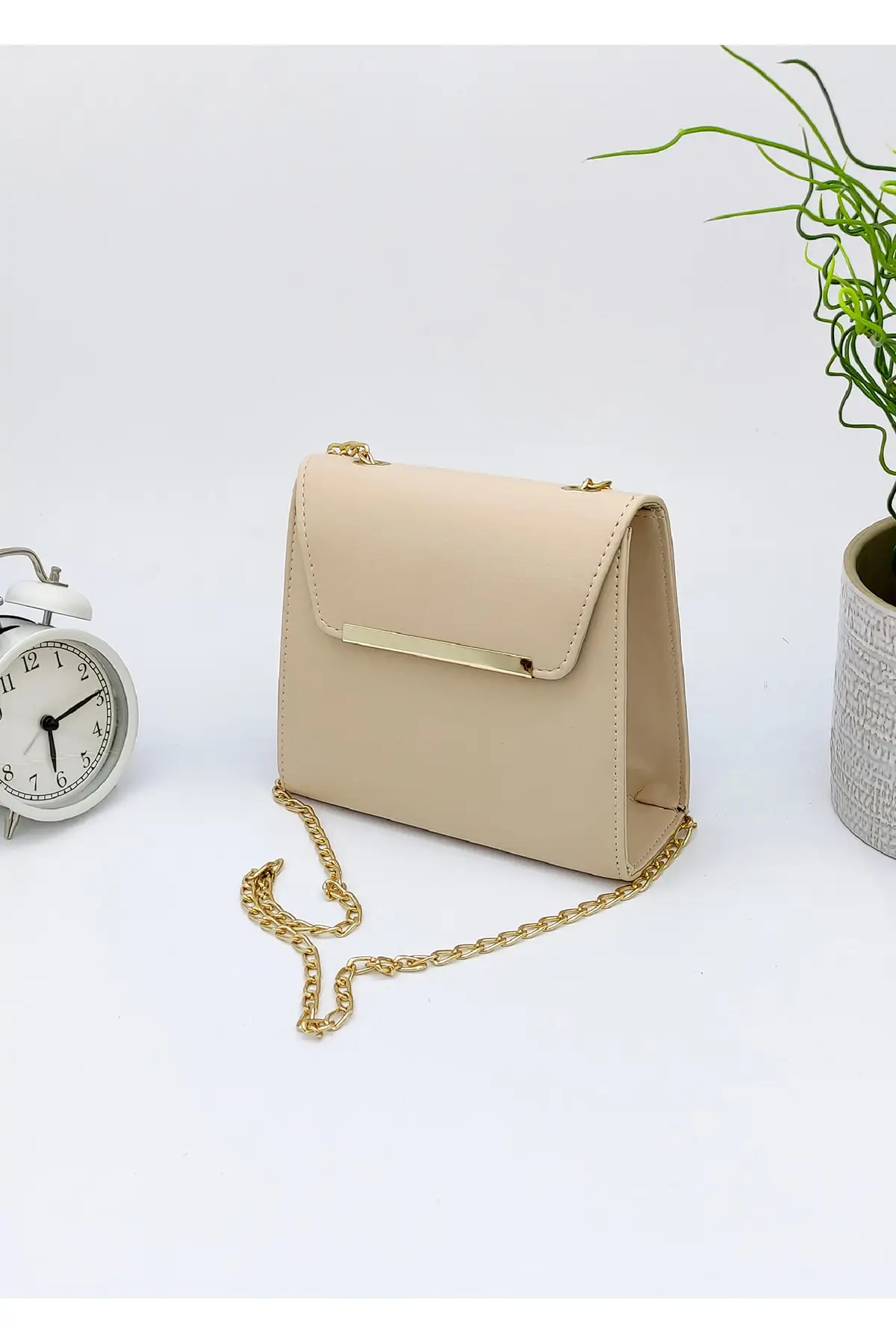 Women's Cream Chain Flat Bag 2021 fashion women's handbag luxury