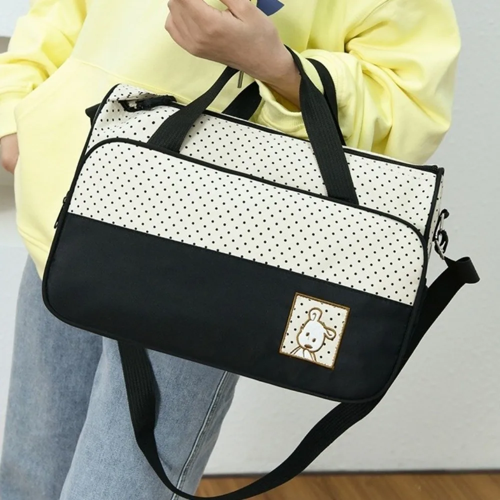 5Pcs/Set Large Capacity Baby Bag for Mom Changing Pad Built-in Diaper Pad Newborn Accessories Bag Fashion