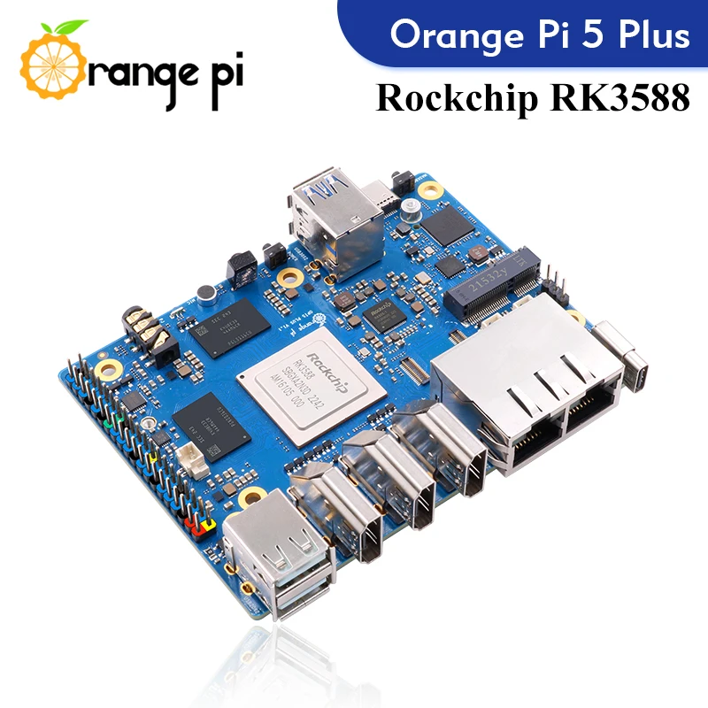 Single board computer Orange Pi 5 Plus 16G RAM RK3588 PCIE Module External WiFi-BT SSD 8K Orange Pi5 Plus Demo Development Board