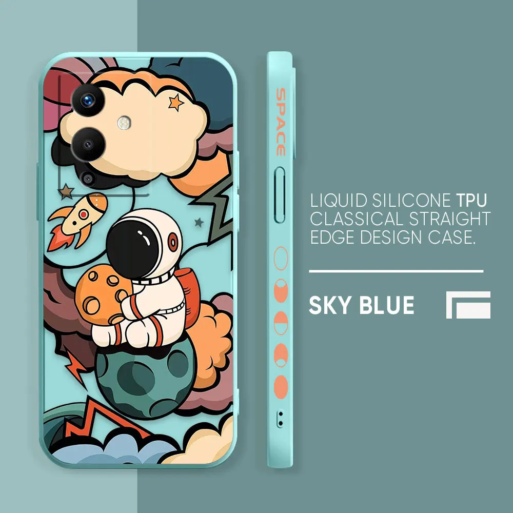 Phone Case For Infinix SPARK NOTE 11 12 G96 8 SMART 5 6 7 POVA 3 4 PRO Case Cover Funda Cqoue Shell Capa Cartoon Space Astronaut