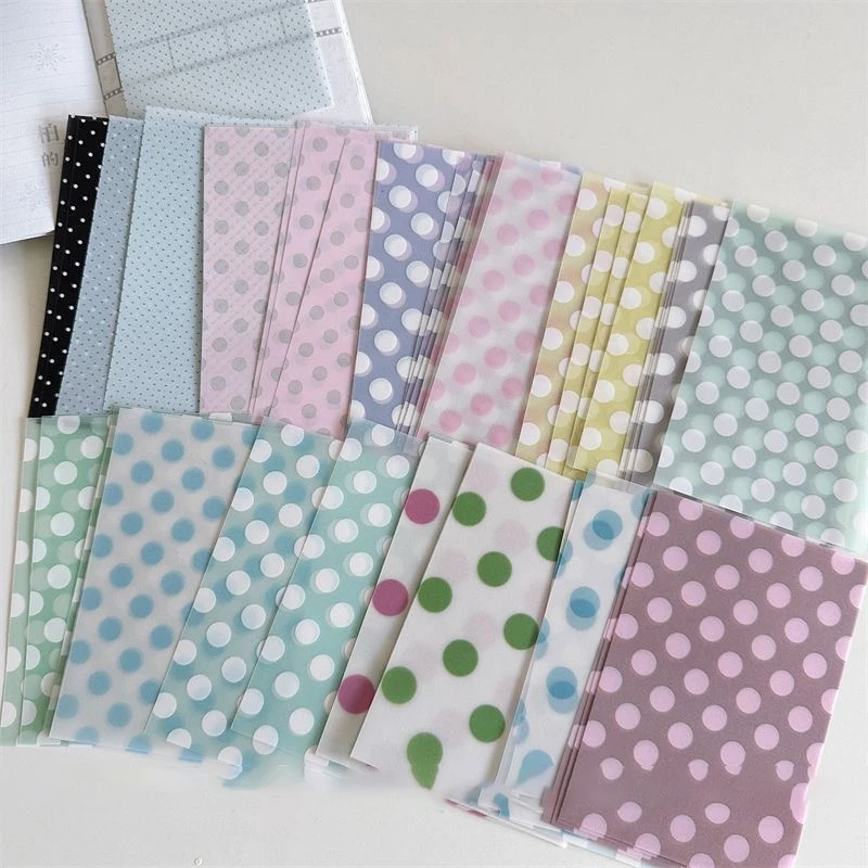 128-teiliges Set Koreanischer Stil Polka Dot Papier, Koreanisches Handkonto-Collage Dekorationsmaterial, Notizpapier, Innenseitenpapier, Geschenkpapier – Detail 8