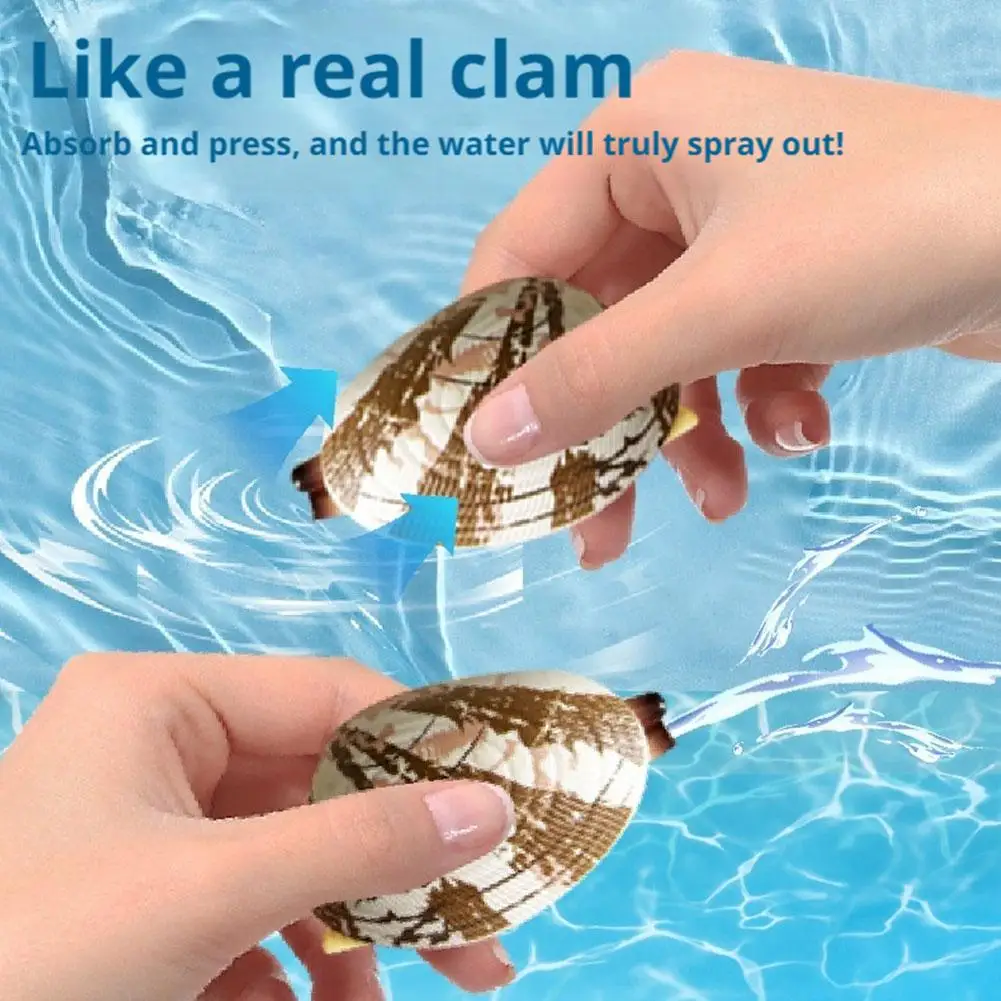 Water-spraying Clam Toys Tricky Water-absorbing Marine Shellfish Mini Water Guns Creative Small Gifts For Children On April Fool