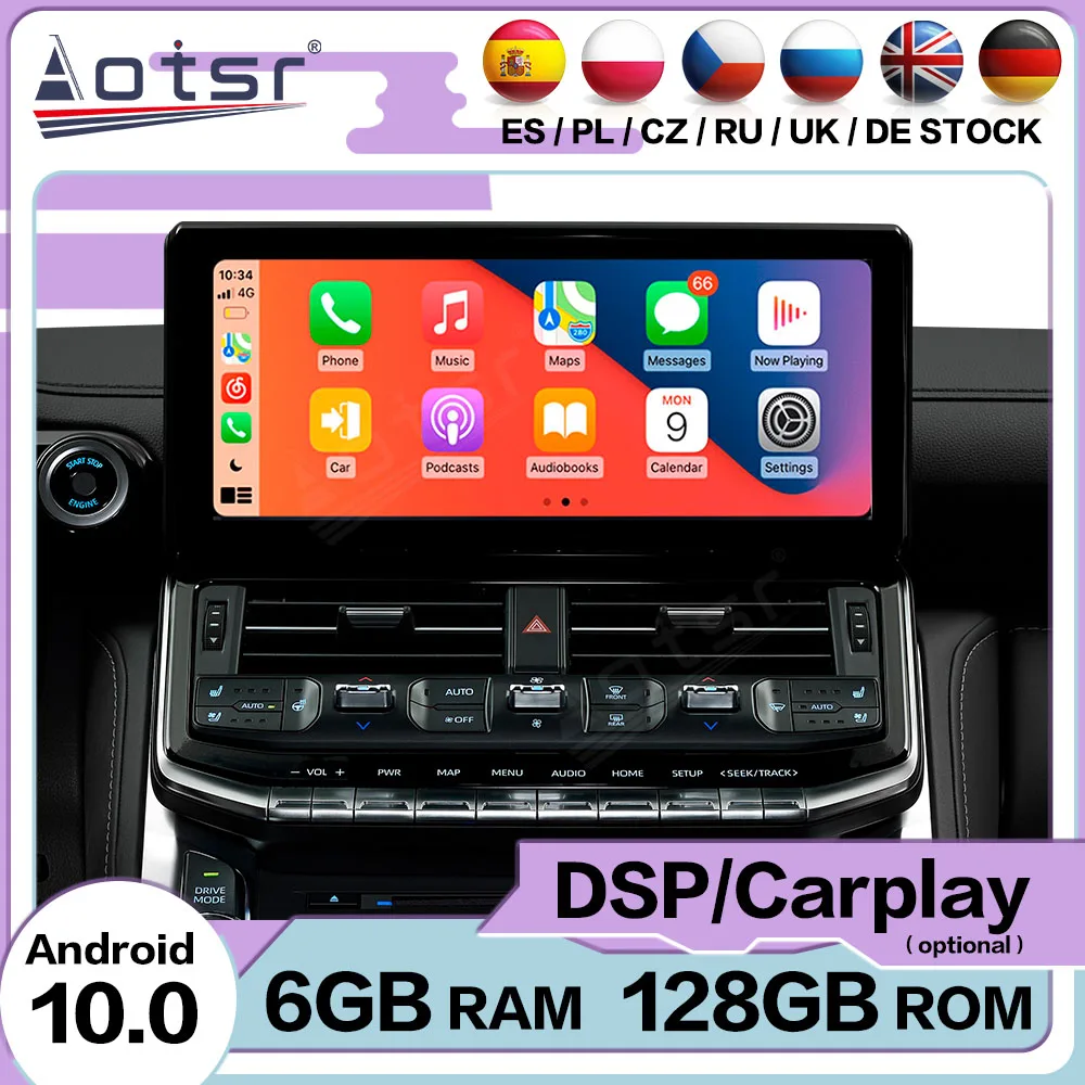 

12.3"For Toyota Land Cruiser LC300 2021-2022 Tesla Radio Car GPS Navigation Auto Stereo Multimedia Head Unit Tape Recorder 2din