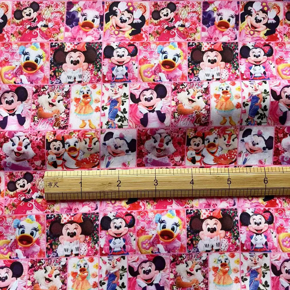 

disney fabric 140x50CM Cartoon cotton fabric Patchwork Tissue Kid Home Textile Sewing Doll Dress Curtain Polyester cotton Fabric
