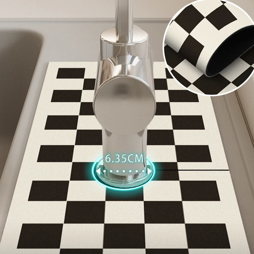 Diatomite Sink Splash Guard Kitchen Faucet Absorbent Mat Drip Catcher Drying Faucet Pad For Counter Bathroom Bar Tools,faucet mat,kitchen faucet splash pad