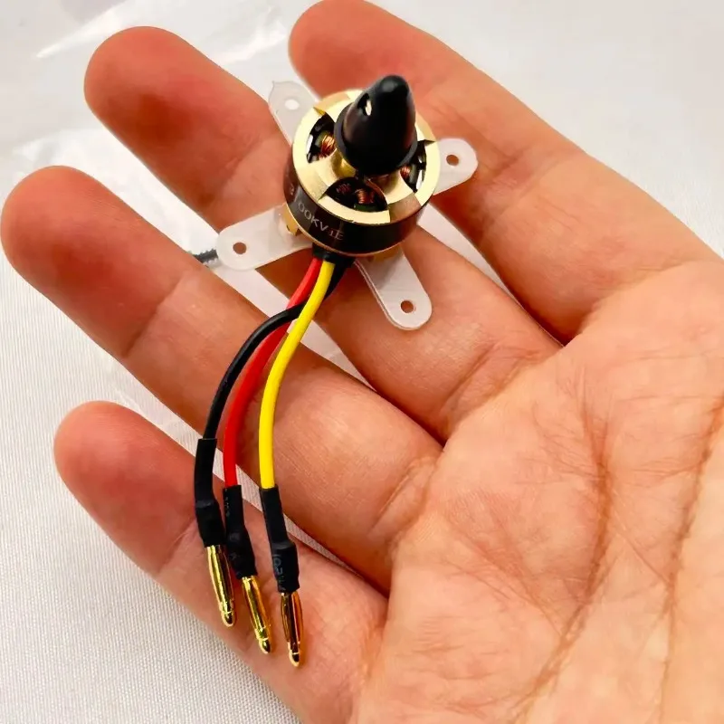 Moteur sans balais 1306 KV3100 pour drone FPV avec support, câbles et connecteurs