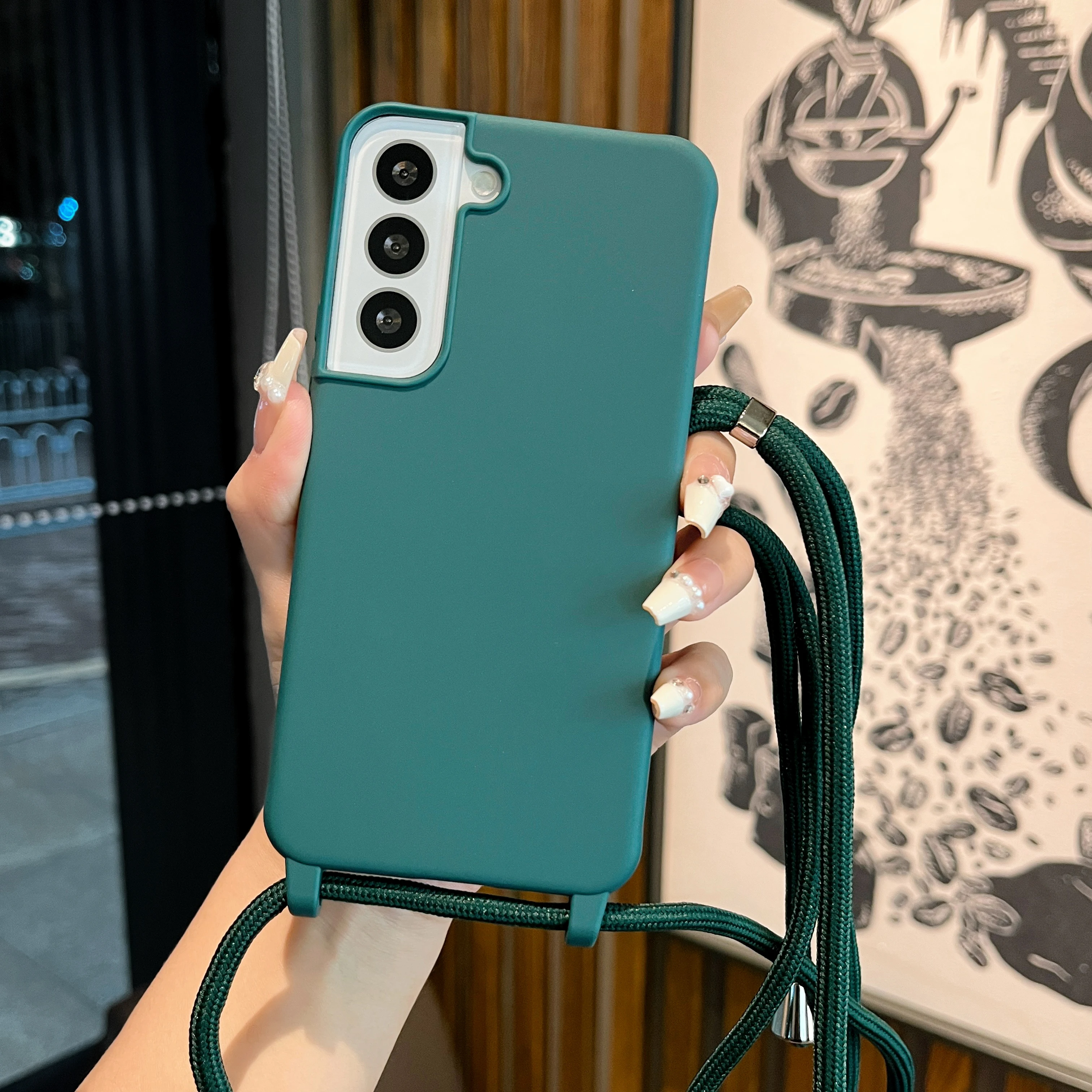 Crossbody Lanyard Silicone Case with Strap Cord - Soft and Durable Cover