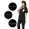 Pet Dog Grooming Clothing Short Sleeve Tops Pet Shop Uniforms Anti Hair Apron Anti Static Smock Breathable Work Clothes Y0930 2