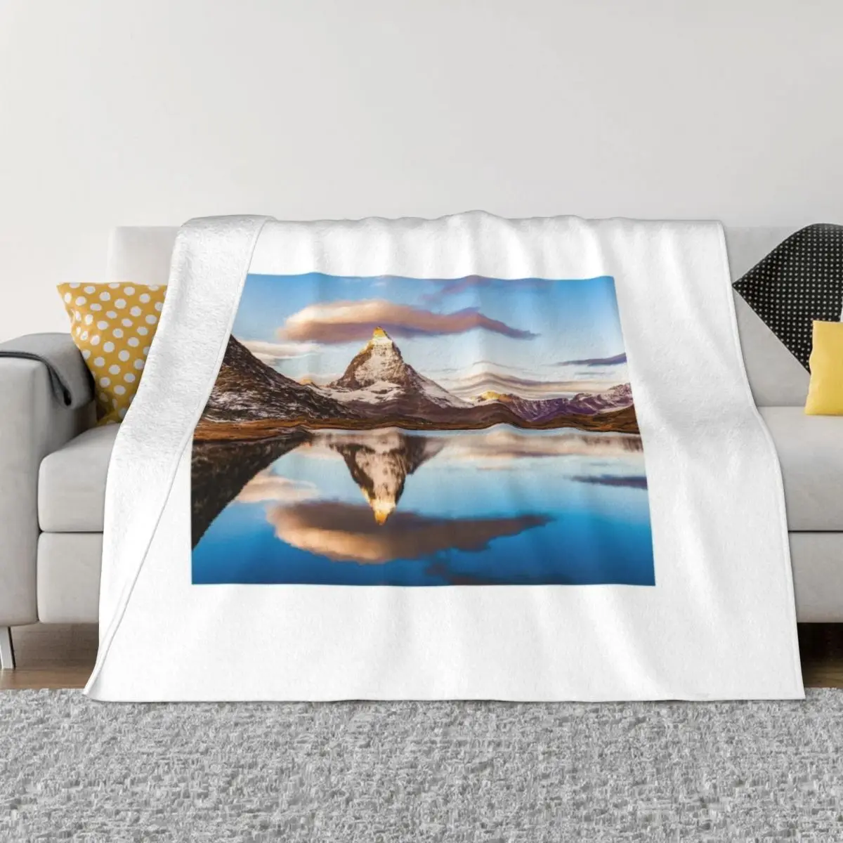 

Matterhorn in Switzerland Throw Blanket For Decorative Sofa Weighted warm winter Blankets