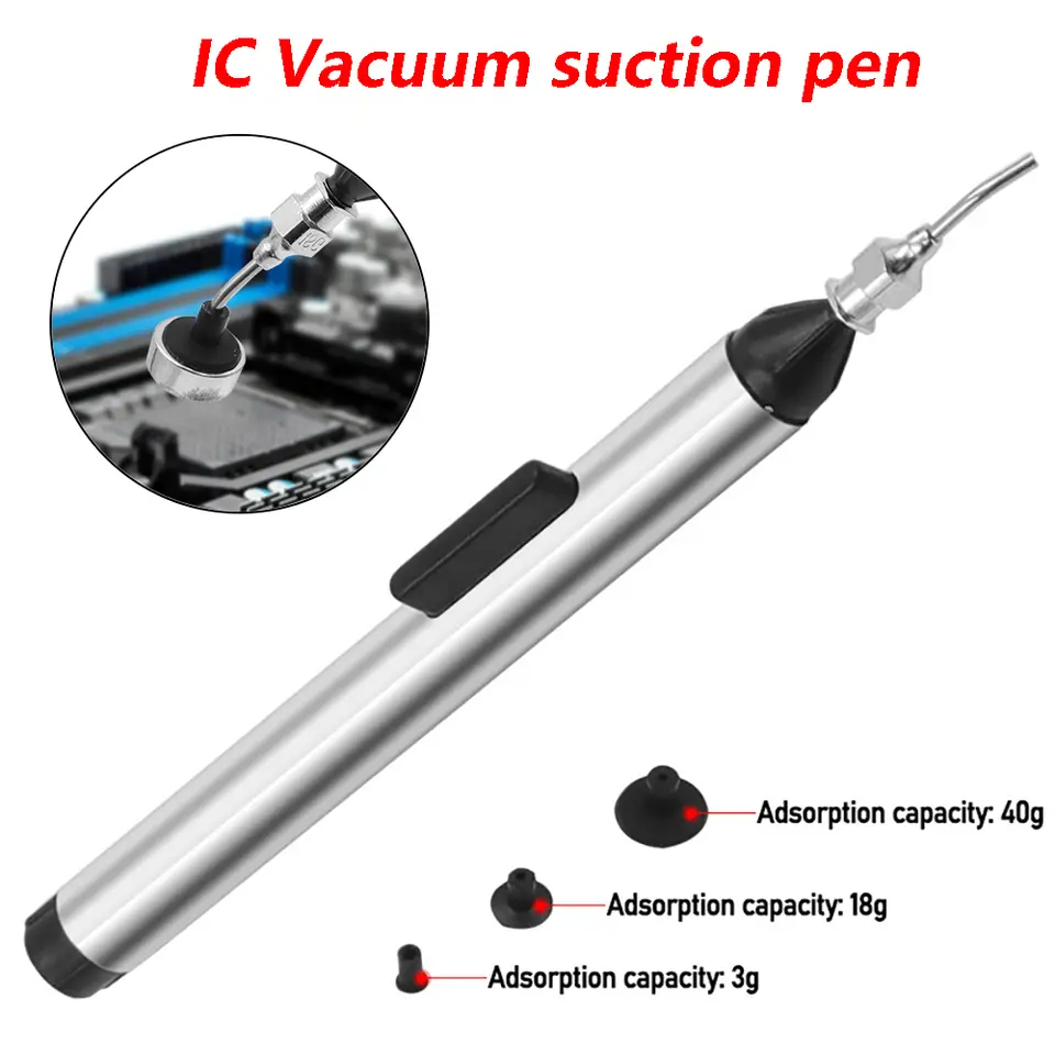 Vacuum Suction Pen Kit IC SMD Vacuum Sucking Suction Pen Remover Sucker Pump Pick Up Tool Desoldering ​Sucking Pen With 3 Sucker image 4