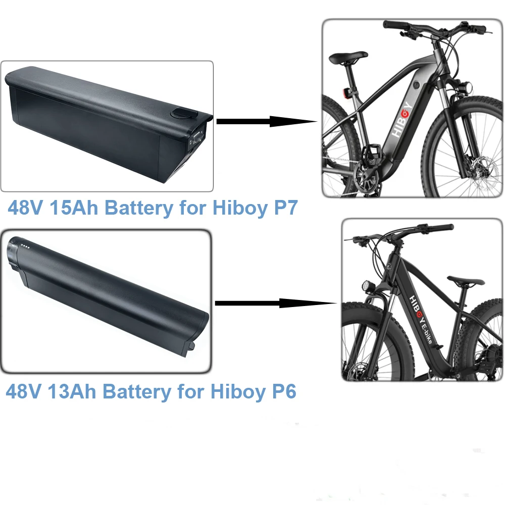 HiboyP6P7ElectricFatTireBikeBattery48V13Ah14AhRemovable