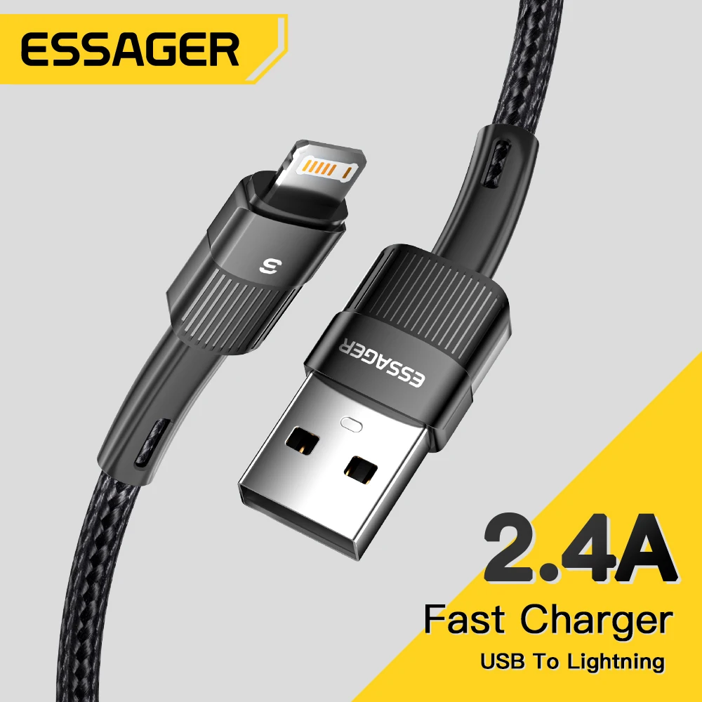 iPhone Charging Cable Fast Charging For iPhone Usb Cable 11 12 13 14 15 16 Pro Max Mini Xs Xr X 8 7 6 Plus 2.4A Wire For iPhone Charger Cord