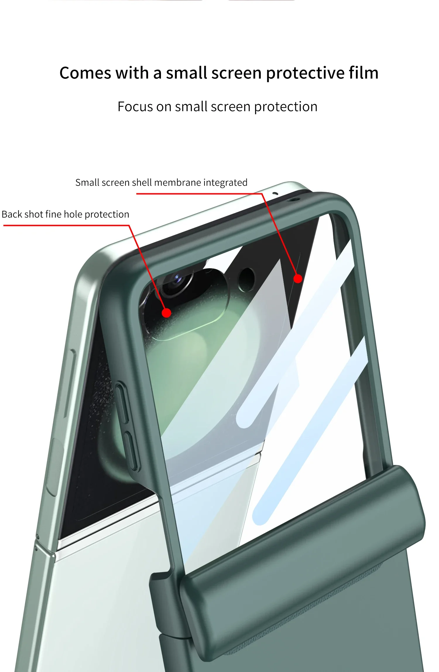 Original Case for Samsung Galaxy Z Flip 5 6 7 Magnetic Hinge With Screen Glass A