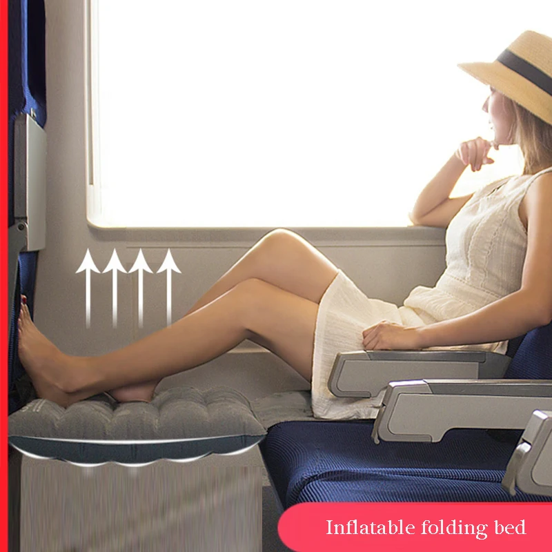 Inflatable Camp Bed Air Mattresses Car Rear Folding Sleeping Bed Take A Long Distance Plane High Speed Rail Train Travel Parts