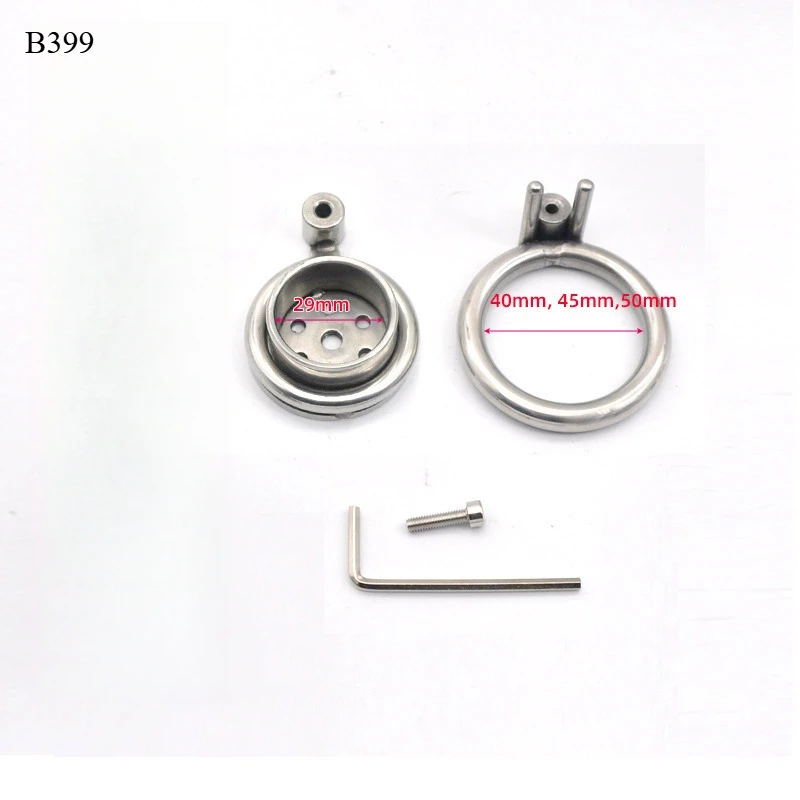 Penis Chastity Cage Chastity Lock Sex Toy Penis Cock Ring Urethral Inverted Negative Male Chastity Lock Flat Cock Cage with Metal Urethral Catheter for Couple Men