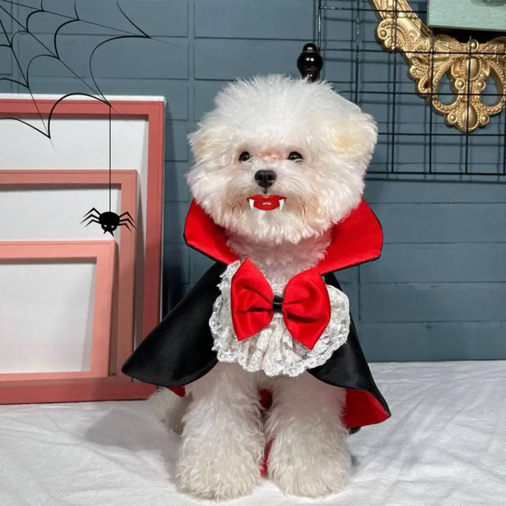 Pet Clothing for Small Pet Demon Cape Costume for Small Dogs Halloween Christmas Dress-up Clothes Parties Puppy