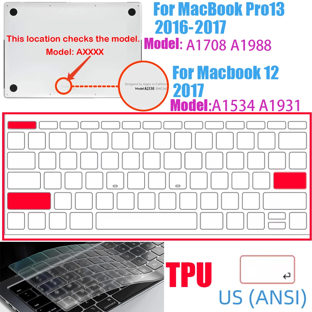 Feather-Light Ultra-Thin TPU Keyboard Cover
