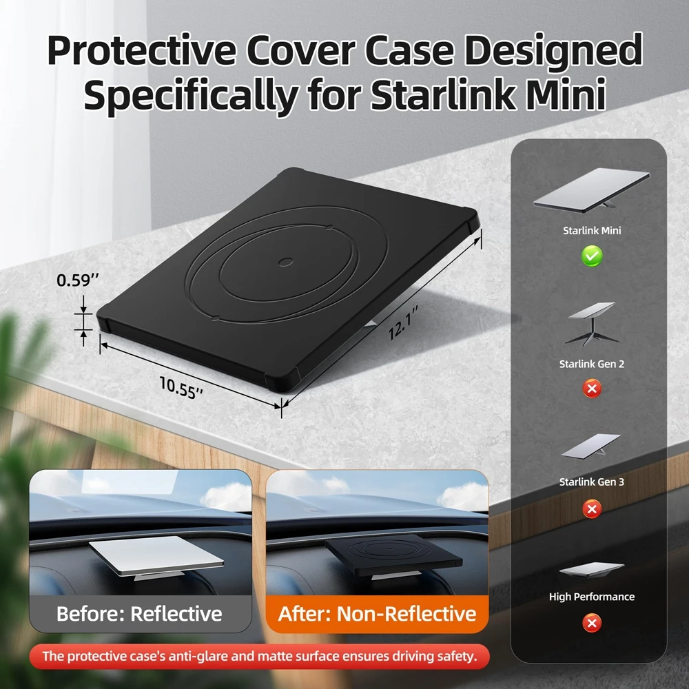 Silicone Protective Cover Hexagonal Heat Dissipation For Starlink Mini Accessories Shock-Absorbing Dustproof Waterproof Cover starlink protective cover