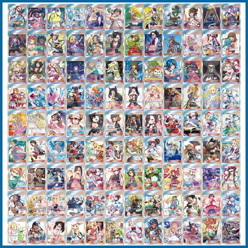 18 Pz/Set Anime Pokemon Goddess Story Diy Acg Dawn Misty Boy Battle Game Toys Laser Carte Da Collezione Regalo Di Compleanno Di Natale