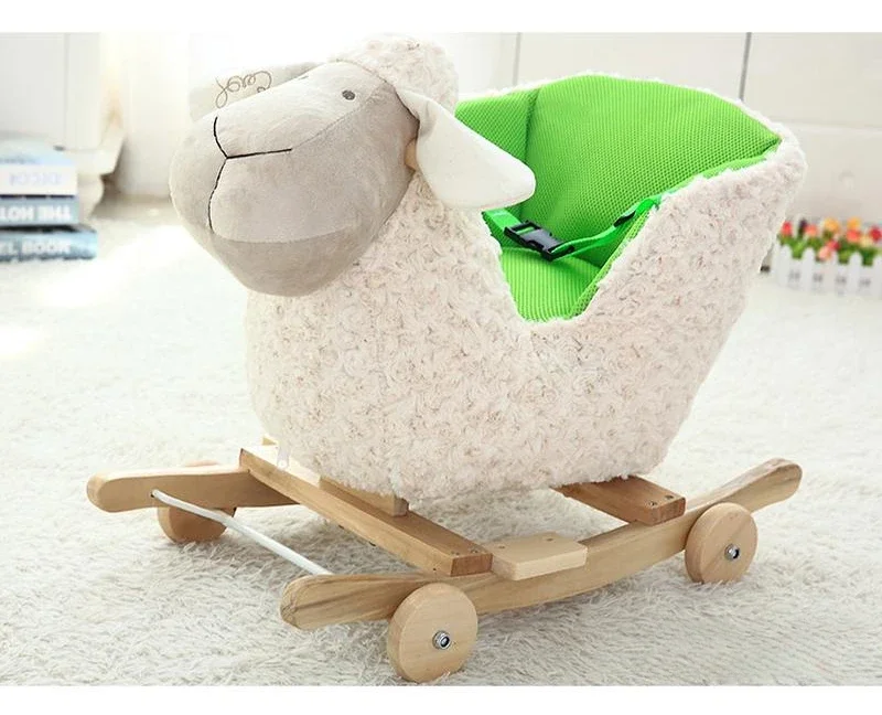 Children's Trojan Horse Rocking Horse Baby Small Rocking Chair Male Treasure Female Treasure First Birthday Gift