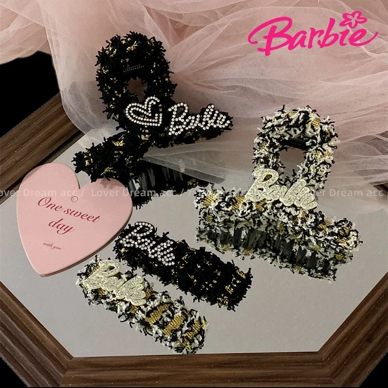 Kawaii Barbie Hairpin Anime Cute Hair Ornaments Sweet Girly Color Love Letter Cartoon Copricapo Harajuku Y2K Style Hair Clip