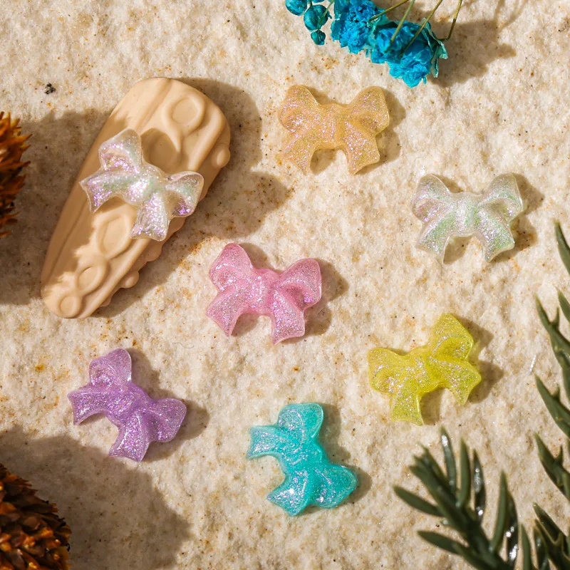 

50Pcs/bag Nail art jewelry Nail Cute summer bow Nail Art Decorations Accessories For Nail Tips Beauty