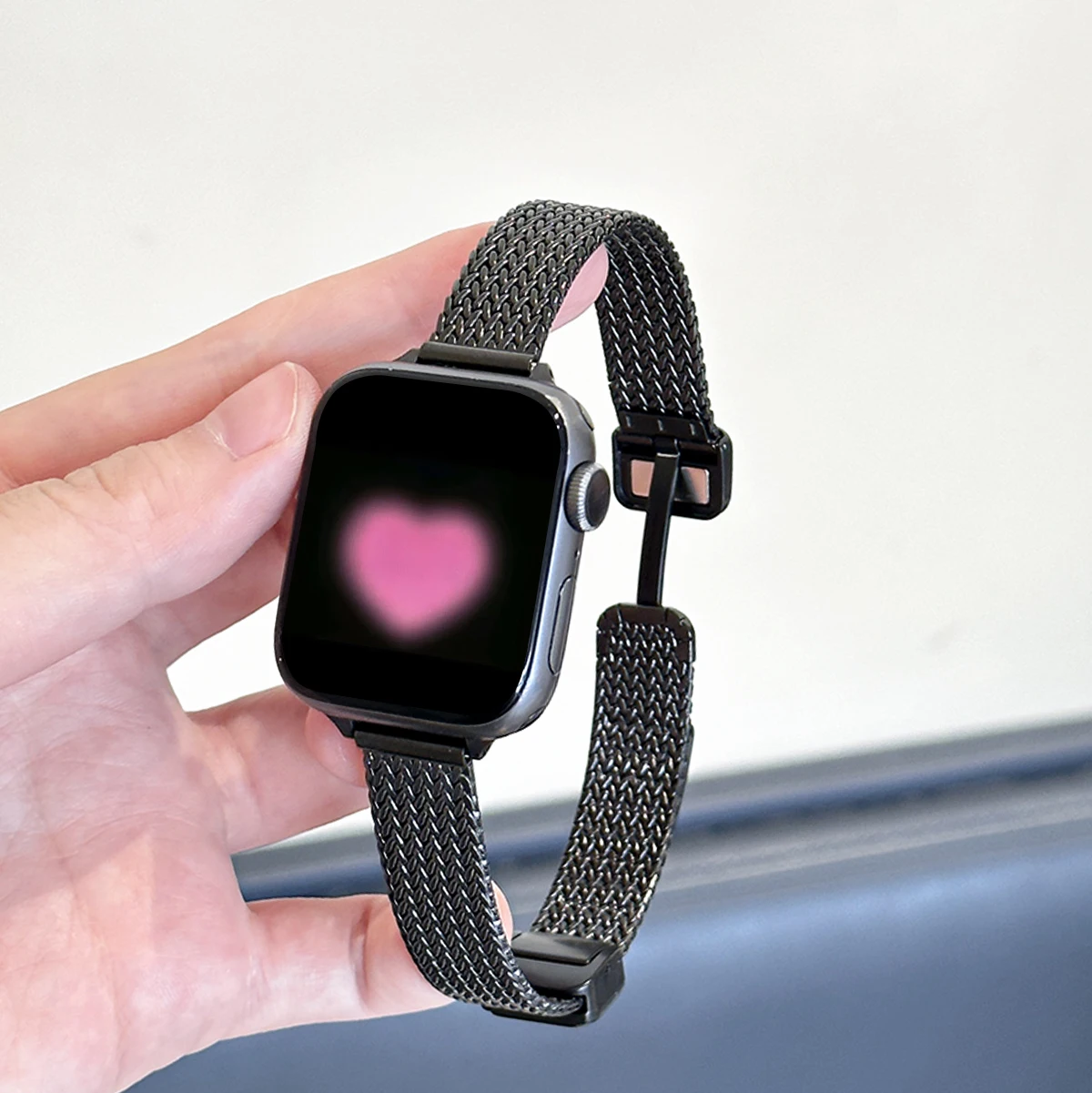 Magnetic Folding Loop Band - Slim Stainless Steel Strap