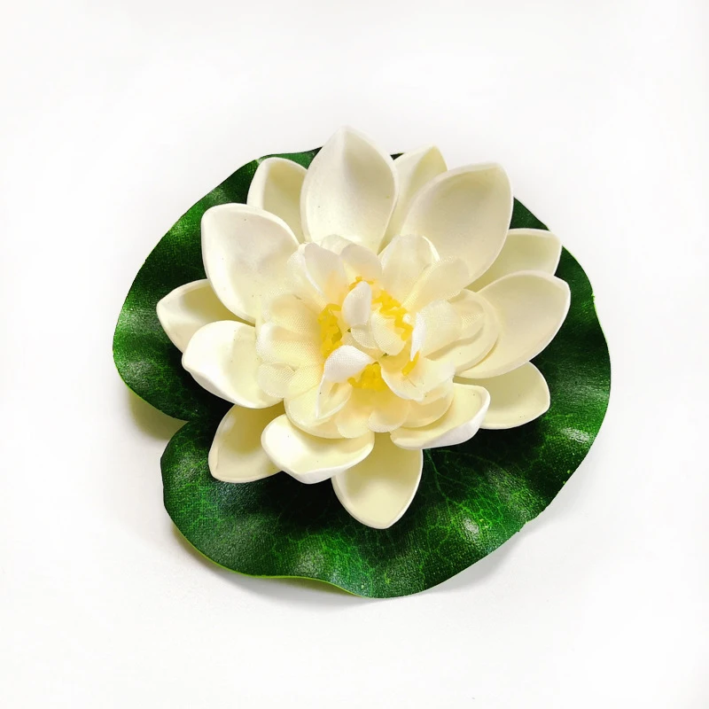 

10pcs 10cm Artificial Flower Lotus Floating Fake Plant Water Lily Micro Landscape for Pond Garden Decor Preserved Flower