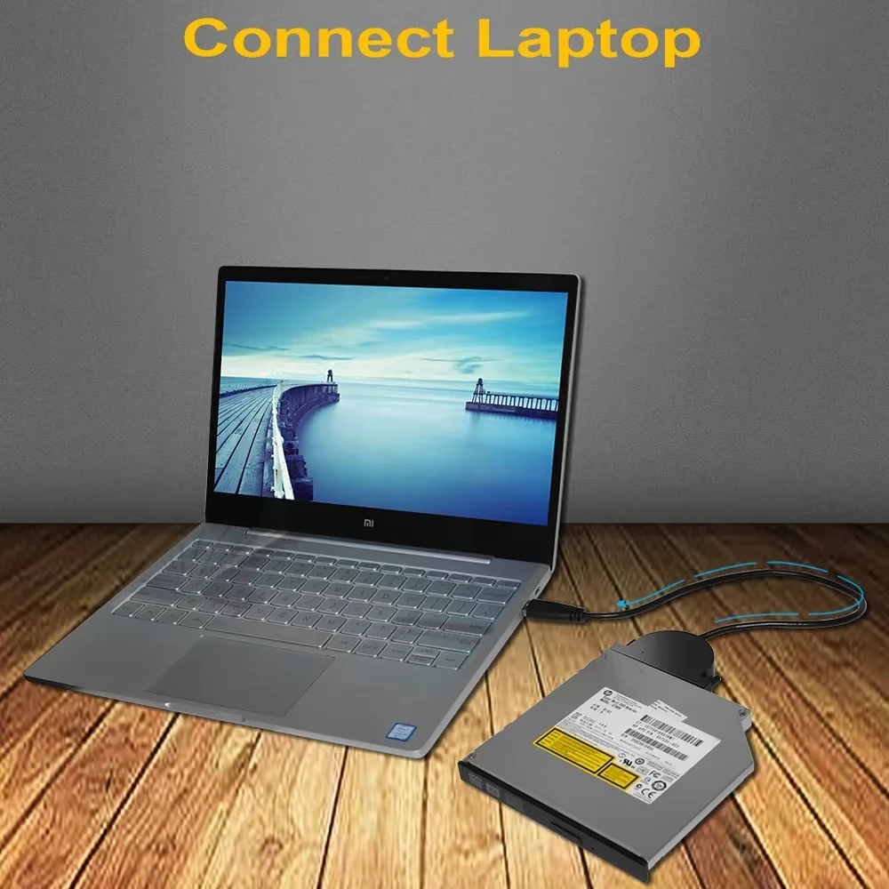 Enhanced USB 2.0 SATA Optical Drive Adapter Cable