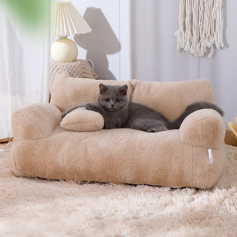 Luxury Pet Sofa  Super Soft Warm Cat Bed Detachable Washable Non-slip for Small Dogs Cats Kitten Puppy Sleeping Bed Pet Supplies