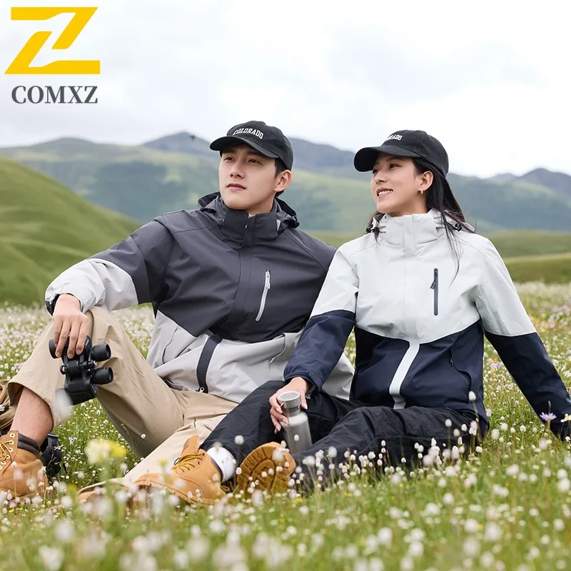 COMXZ Mens Thickened Jacket Mountaineering Windproof Warm Parka 2025 Luxury  Travel Lightweight Winter New Windbreaker