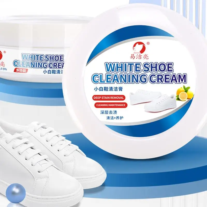 

260g Stain Removal Cream With Sponge White Shoe Cleaning Cream Agent Multi Functional Cleaning Liquid For White Shoes Sneakers